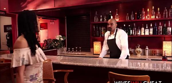  Hot Black Wife Kira Noir Cheats On Husband In Restroom Of The Bar They Own Together